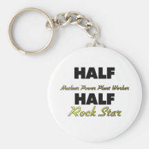 Half Nuclear Power Plant Worker Half Rock Star Key Chains