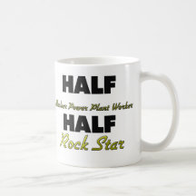 Half Nuclear Power Plant Worker Half Rock Star Coffee Mugs