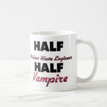 Half Nuclear Waste Engineer Half Vampire Mug