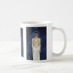 Half-Nude Self-Portrait Against A Blue Background Mug
