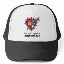 Half Of My Heart Is In Afghanistan Trucker Hats