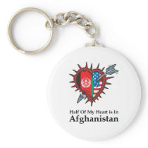Half Of My Heart Is In Afghanistan Keychain