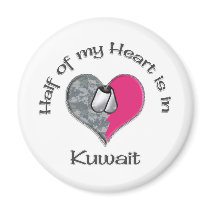 Half of my heart Kuwait Refrigerator Magnets