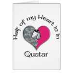 Half of my heart Quatar Greeting Card