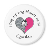 Half of my heart Quatar Magnet