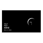 Half Past Nine Business Card Templates