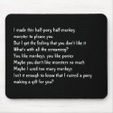 half-pony half-monkey monster mousepads by lialani half-pony half-monkey monster mousepads