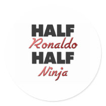 Half Ronaldo Half Ninja Round Sticker
