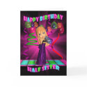 Half Sister Happy Birthday with Cute little Cutie cards