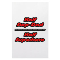 Half Step-Dad Half Superhero Personalized Stationery