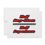 Half Step-Mom Half Superhero Personalized Invites