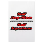 Half Step-Mom Half Superhero Stationery Design