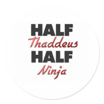 Half Thaddeus Half Ninja Round Stickers