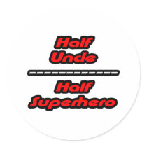 Half Uncle Half Superhero Sticker