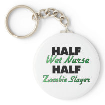 Half Wet Nurse Half Zombie Slayer Keychain