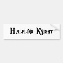 Halfling Knight Bumper Sticker