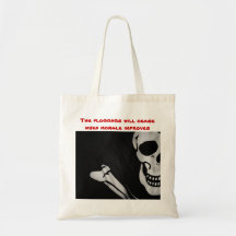 Halfpirate%20flag, The floggngs will cease when... Canvas Bag