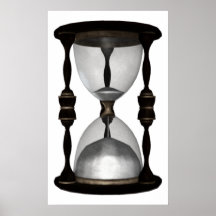 Halftone 3D Hourglass Sand Timer Print