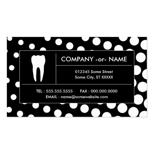 halftone dental office business card templates (front side)