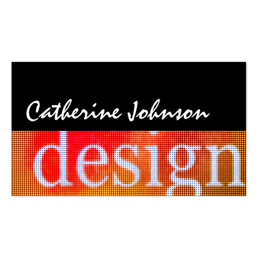 Halftone Designer Professional Business Cards (front side)