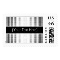 Halftone Dots Designer Ebony Postage postage