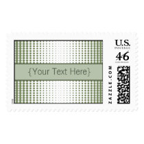 Halftone Dots Designer Sage Green Postage postage