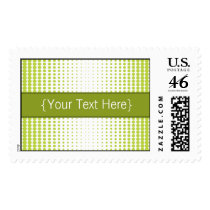 Halftone Dots Designer Warm Olive Postage postage