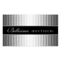 Halftone Dots Ebony Business Card