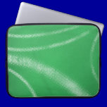 HALFTONE DOTTED GRASSY GREEN WHITE DIGITAL SWIRLS laptop sleeves
