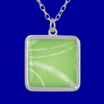 HALFTONE DOTTED LIGHT LIME GREEN WHITE DIGITAL SWI necklaces