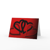 Halftone Hearts Cutout cards