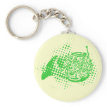 Halftone Horn Key Chain
