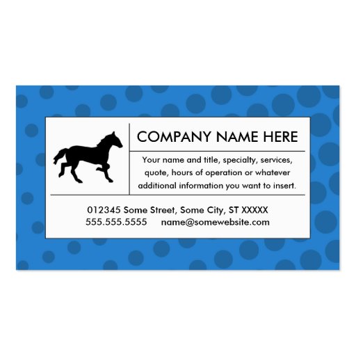 halftone horse business card