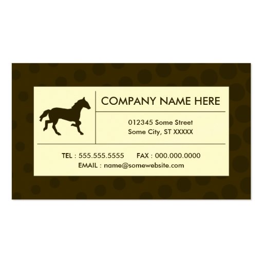 halftone horse business card template