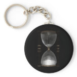 Halftone Hourglass Sand Timer Keychains