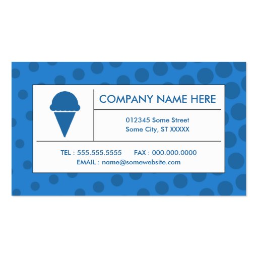 halftone ice cream business card