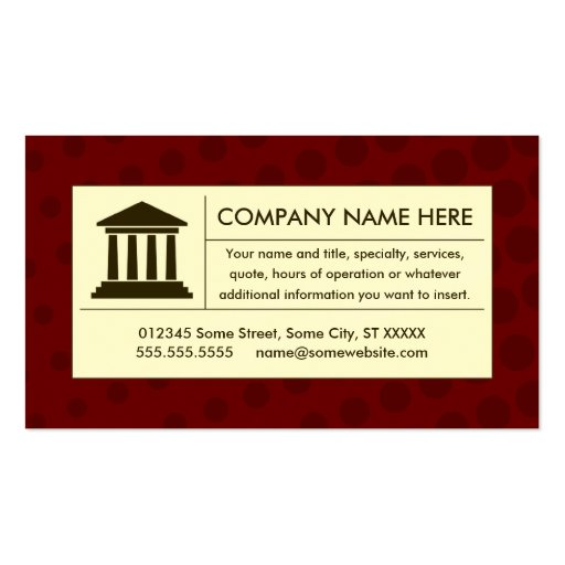 halftone law business card template (front side)