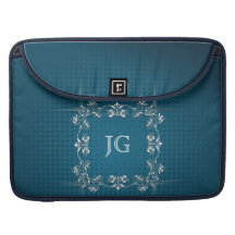 Halftone Pattern Monogram Macbook Pro Sleeve