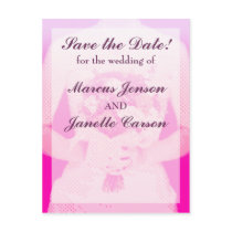 Halftone Pink Bride Postcard, Janelle Carson, A...