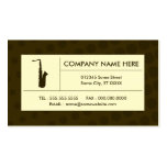 halftone saxophone business cards