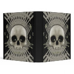 Halftone Skull & Spiral Design: Custom Binder