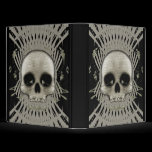 Halftone Skull & Spiral Design: Custom Binder