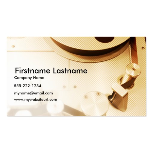 Halftone Tape Machine Business Card Template (front side)