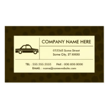halftone taxi cab business card templates