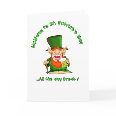 Halfway to St Patrick's Day Card by cimmerrian