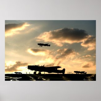 Halifax Bombers Dusk Dispersal print