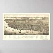 Halifax, NS, Canada Panoramic Map - 1879 Posters
