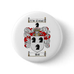 HALL FAMILY CREST -  HALL COAT OF ARMS BUTTON