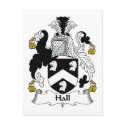 Hall Family Crest postcards by coatsofarms Hall Family Crest postcards