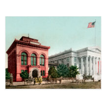 Hall Of Records Vintage California Postcard